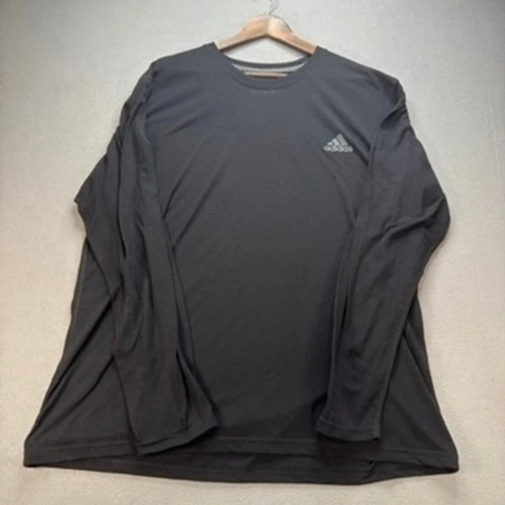 Adidas Ultimate Tee Long Sleeve Shirt Regular Fit 2X Black Performance Polyester